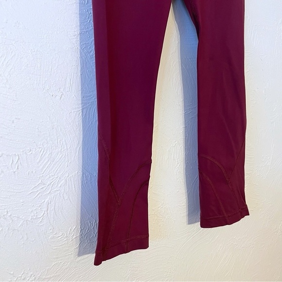 Lululemon Dashing Purple Ace Spot Magenta Run Inspire Crop II Leggings size 4 - Picture 5 of 8